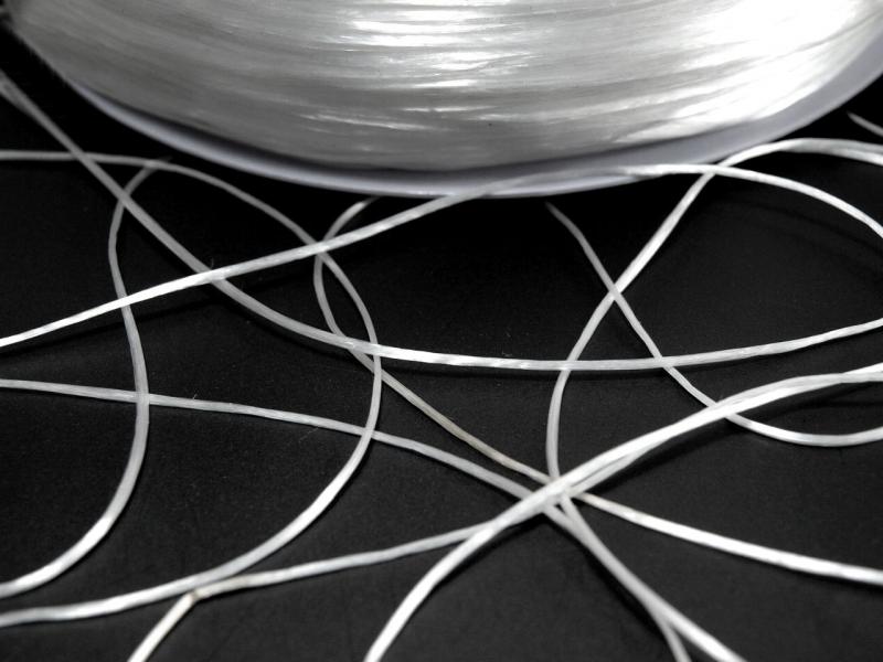 1SZSG02 - 1mm-es rugalmas fehér damil rugalmas gumi