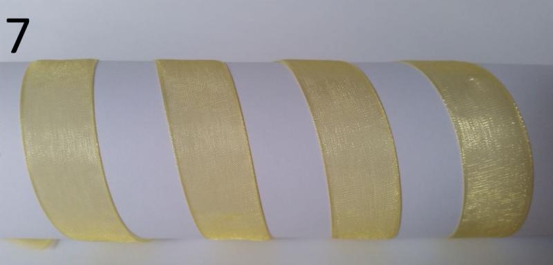 20SZO07 - 20mm-es organza szalag – citromsárga 7.