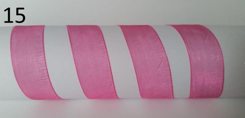 20SZO15 - 20mm-es organza szalag – pink 15.