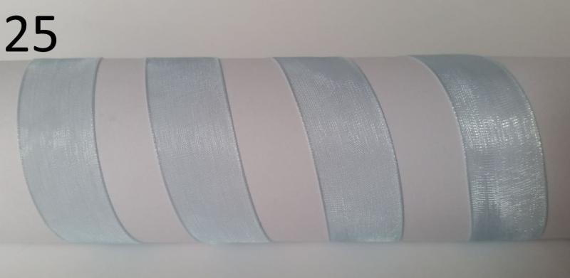 20SZO25 - 20mm-es organza szalag – babakék 25.