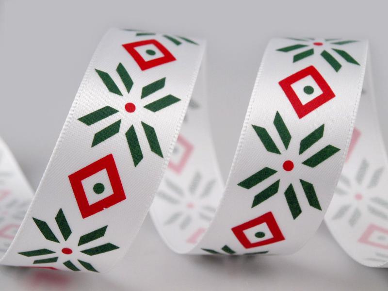 22SSM49 - 22mm-es népi motívum mintás szatén szalag