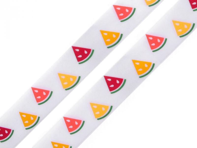 22SSM54 - 22mm-es dinnye mintás szatén szalag