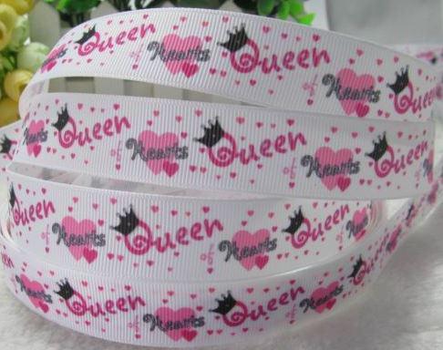 22SZR05 - 22mm-es Queen mintás ripsz szalag