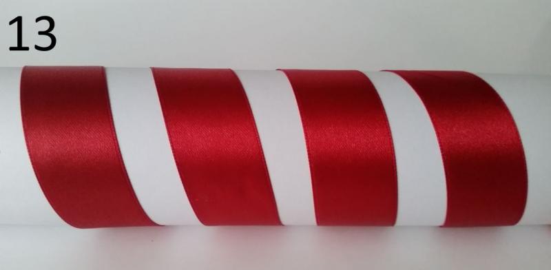 25SZS13 - 25mm-es szatén szalag - sötétpiros 13.