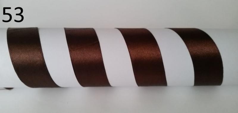 25SZS53 - 25mm-es szatén szalag – csokoládébarna 53.