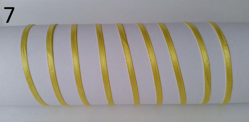 3SZS07 - 3mm-es szatén szalag - citromsárga 7.