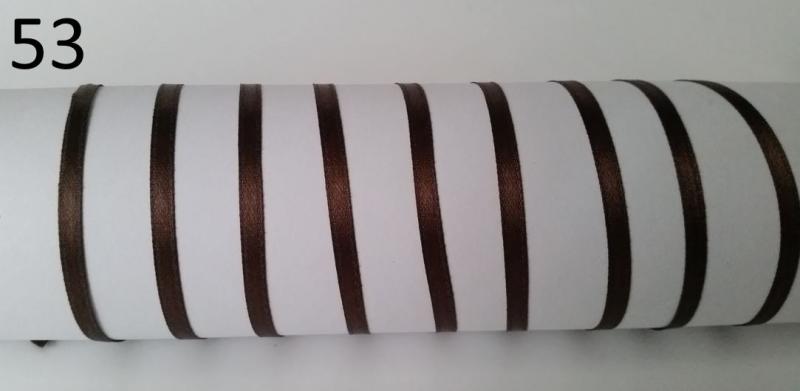 3SZS53 - 3mm-es szatén szalag – csokoládébarna 53.