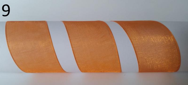 40SZO09 - 40mm-es organza szalag – narancs 9.