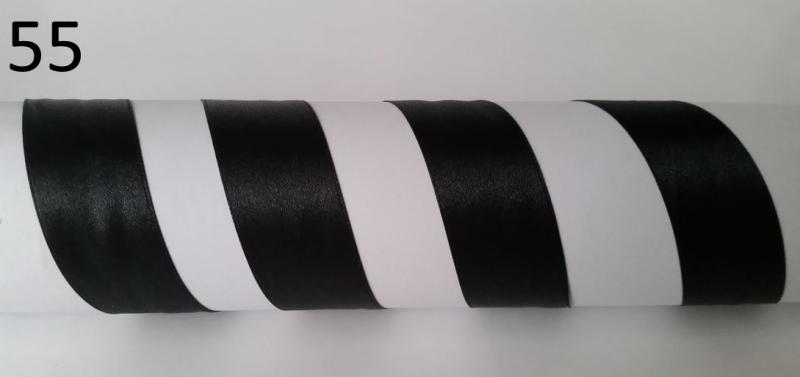 40SZS55 - 40mm-es szatén szalag – fekete 55.