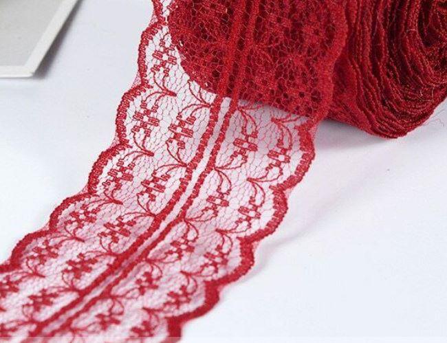 45SCS23 - 45mm-es Bordó csipke szalag