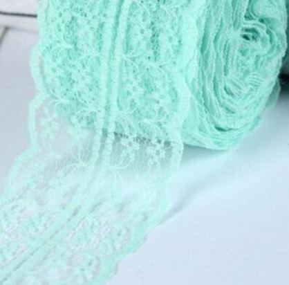 45SCS27 - 45mm-es Mentazöld csipke szalag