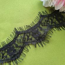 45SCS40 - 45mm-es Fekete francia csipke 3 méteres kiszerelésben