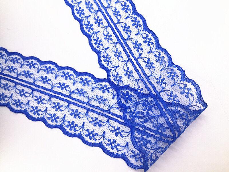 45SCS54 - 45mm-es Királykék színű csipke szalag