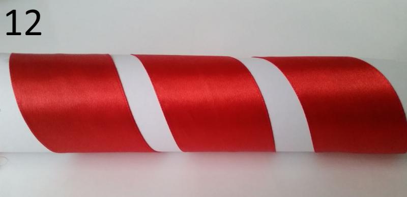 50SZS12 - 50mm-es szatén szalag – piros 12.