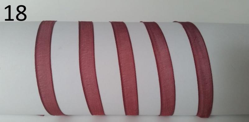 6SZO18 - 6mm-es organza szalag – bordó 18.