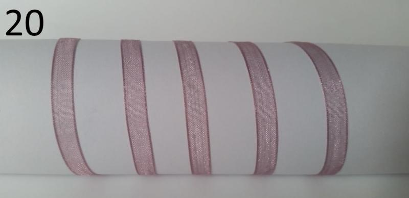 6SZO20 - 6mm-es organza szalag – mályva 20.