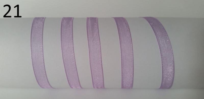 6SZO21 - 6mm-es organza szalag - középlila 21.