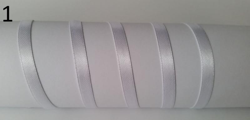 6SZS01 - 6mm-es szatén szalag - fehér 1.