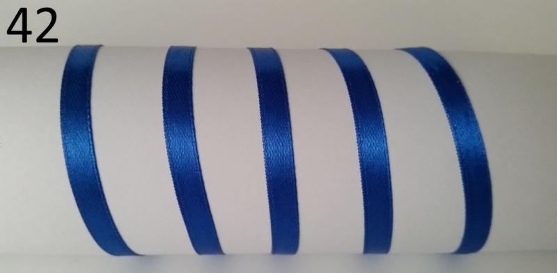 6SZS42 - 6mm-es szatén szalag - királykék 42.