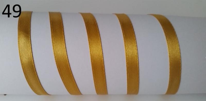 6SZS49 - 6mm-es szatén szalag - arany 49.