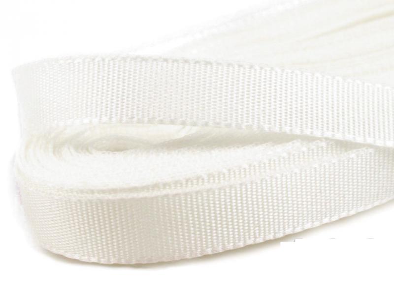 9mm-es taft szalag - fehér