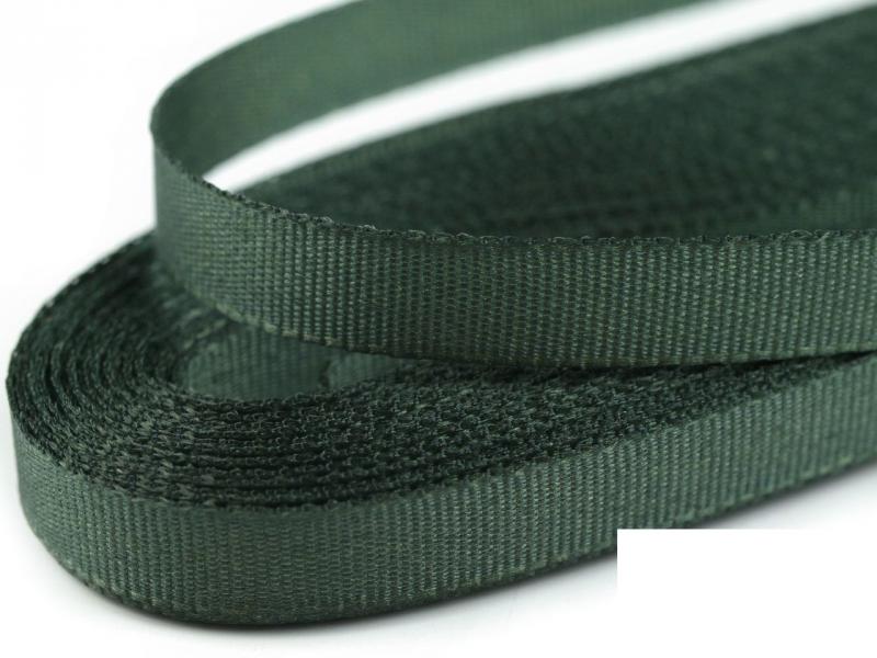 9mm-es taft szalag - sötétzöld - 495cm