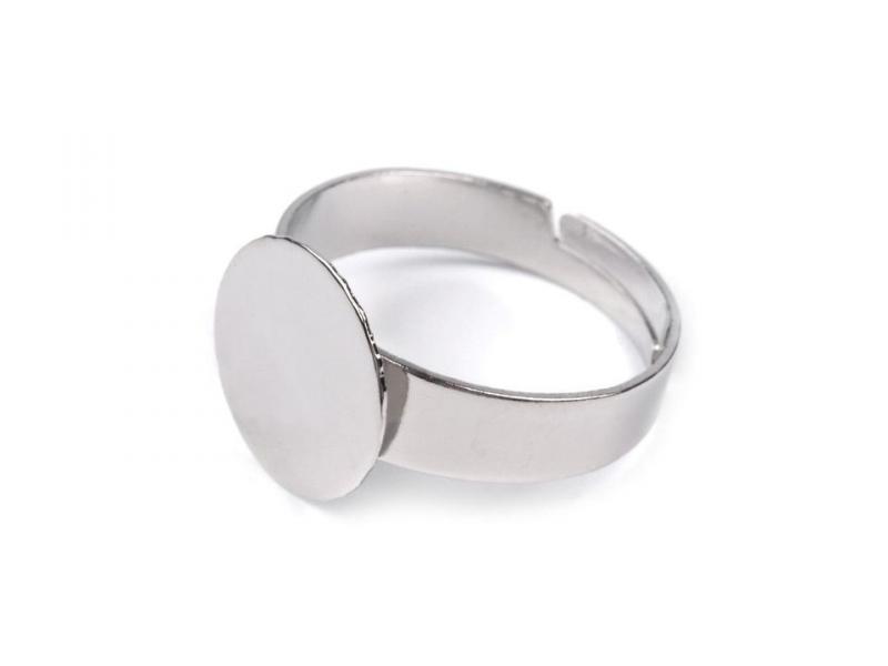 Állítható méretű, platina színű gyűrűalap