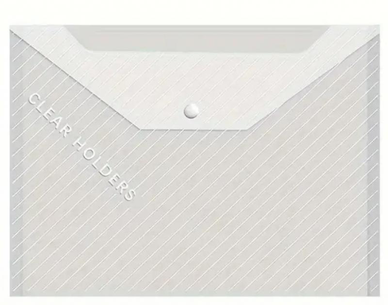 Áttetsző viztiszta színű patentos írattartó mappa A4-es 23x32,5cm