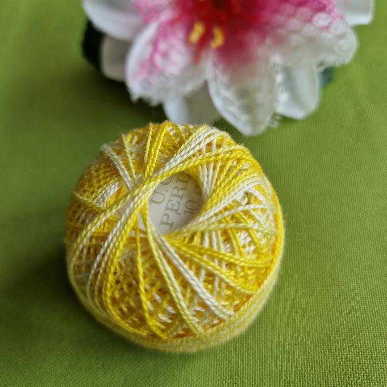 Cirtomsárga melírozott UC Perlé hímzőfonal