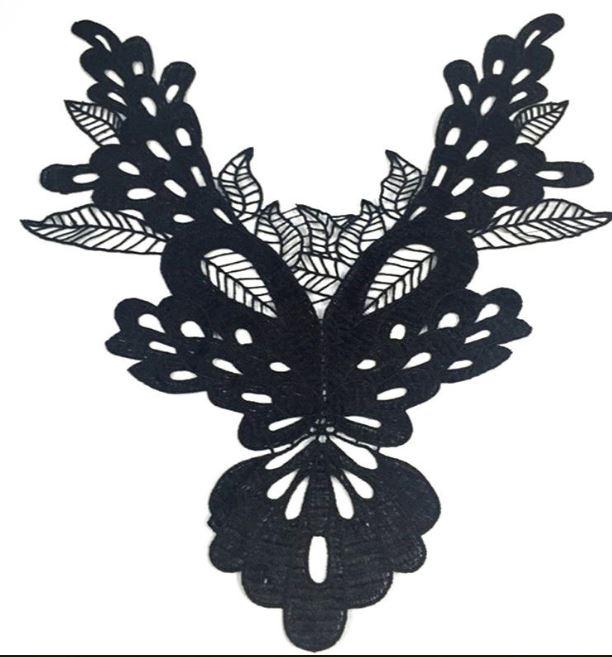 CSB01 - 48x34cm-es Fekete csipke betét