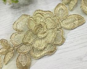 CSB02 - Arany színű rózsa 3D-s 115x65mm