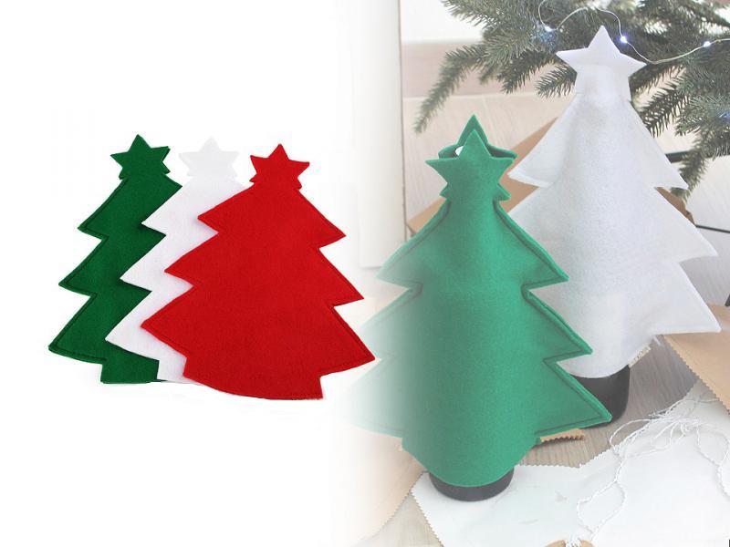 DCS77 - Karácsonyfa alakú ajándék csomagolás borosüvegre