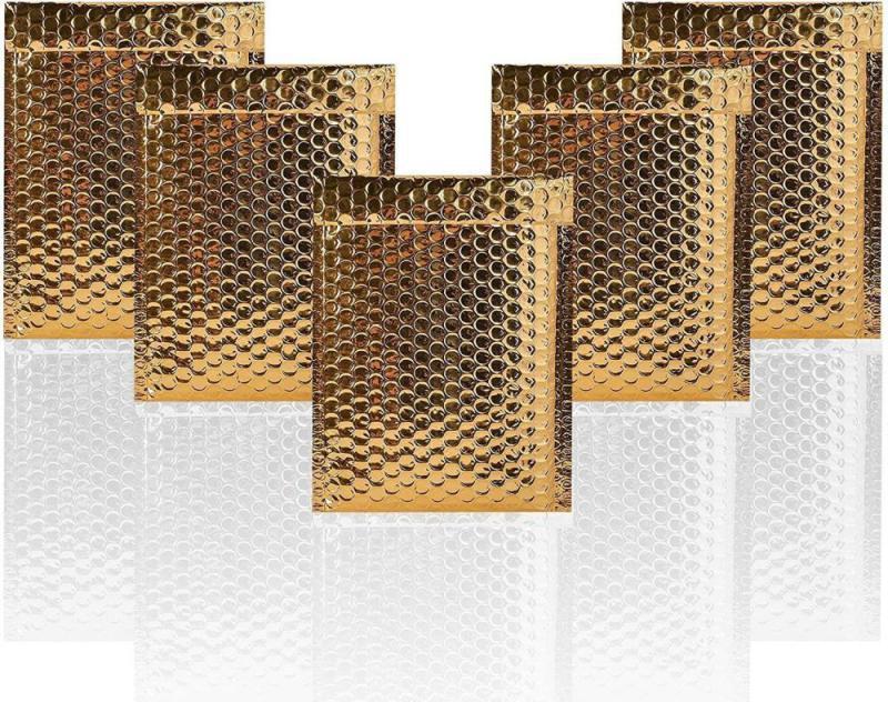 DCS78 - Arany metál színű buborékos boríték, légpárnás tasak