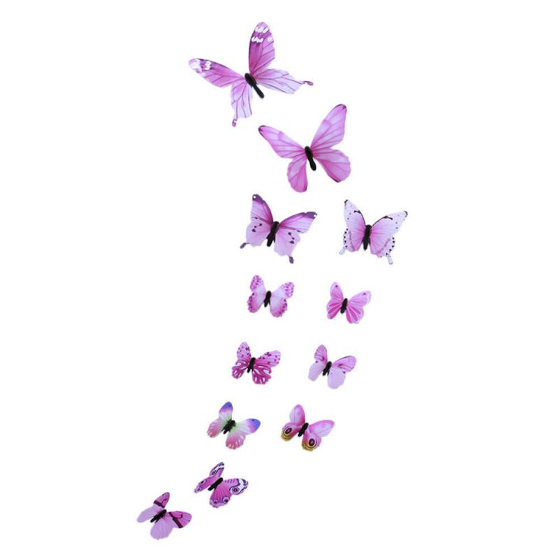 DEK75 - 12db-os pillangó szett - Rózsaszín árnyalatai