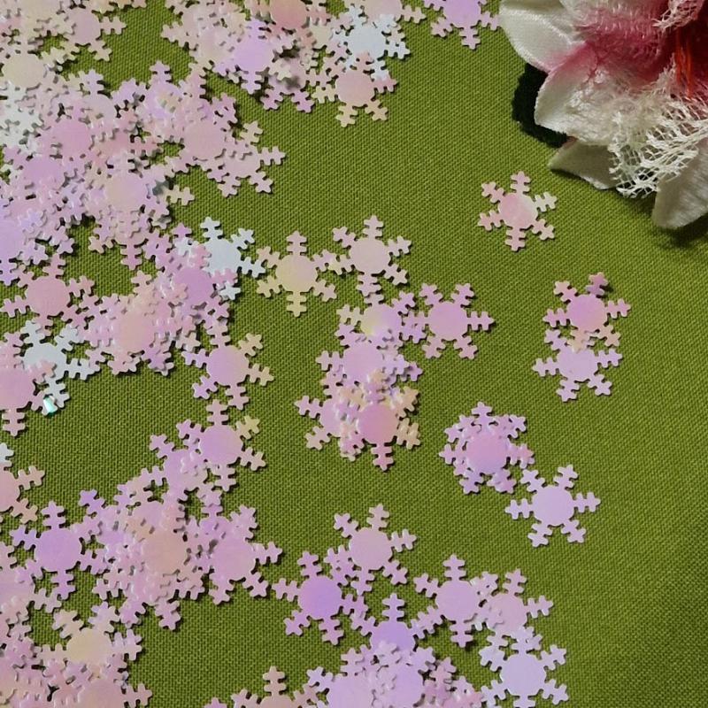 DEK88 - 100db-os Karácsonyi hópehely konfetti AB színű