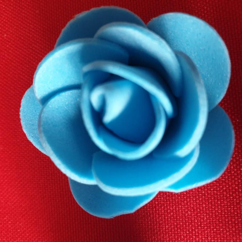 ESKÜVŐ - 35mm-es habrózsa - sötét türkizkék