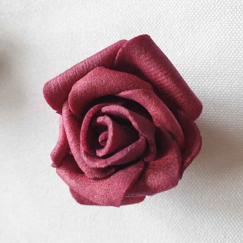 ESKÜVŐ - 40mm-es habrózsa - Bordó