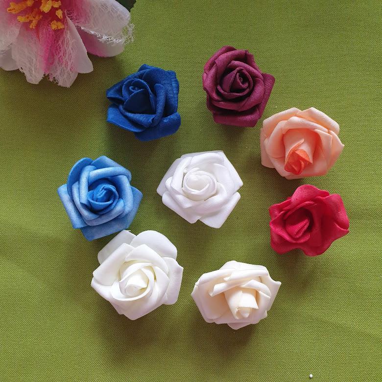 ESKÜVŐ - 40mm-es habrózsa - fehér