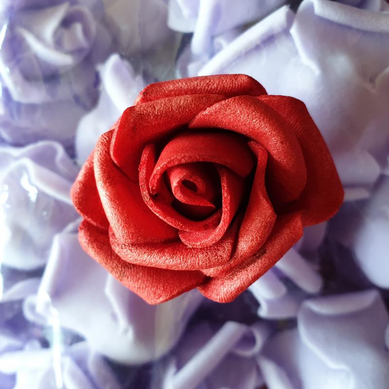 ESKÜVŐ - 40mm-es habrózsa -  Piros