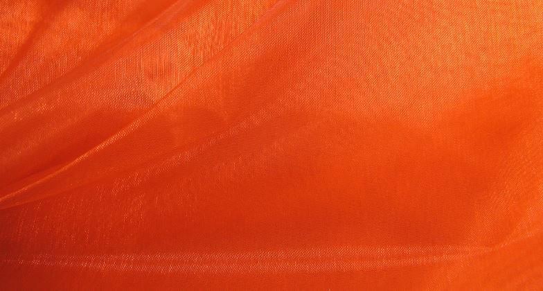 Esküvő ANY02 - 150cm széles narancssárga organza anyag, dekoranyag