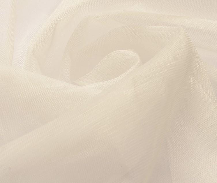 Esküvő ANY34 - 165cm széles ekrü keményített tüll anyag, dekoranyag