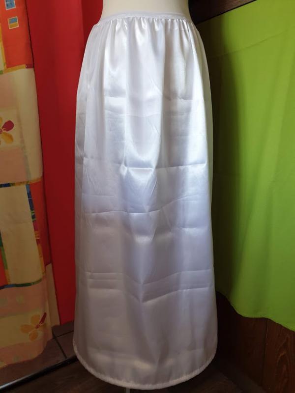 ESKÜVŐ ASZ17 - 1 körös fehér szatén menyasszonyi alsószoknya, abroncs