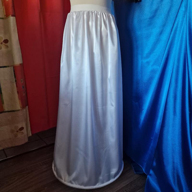 ESKÜVŐ ASZ17 - 1 körös fehér szatén menyasszonyi alsószoknya, abroncs