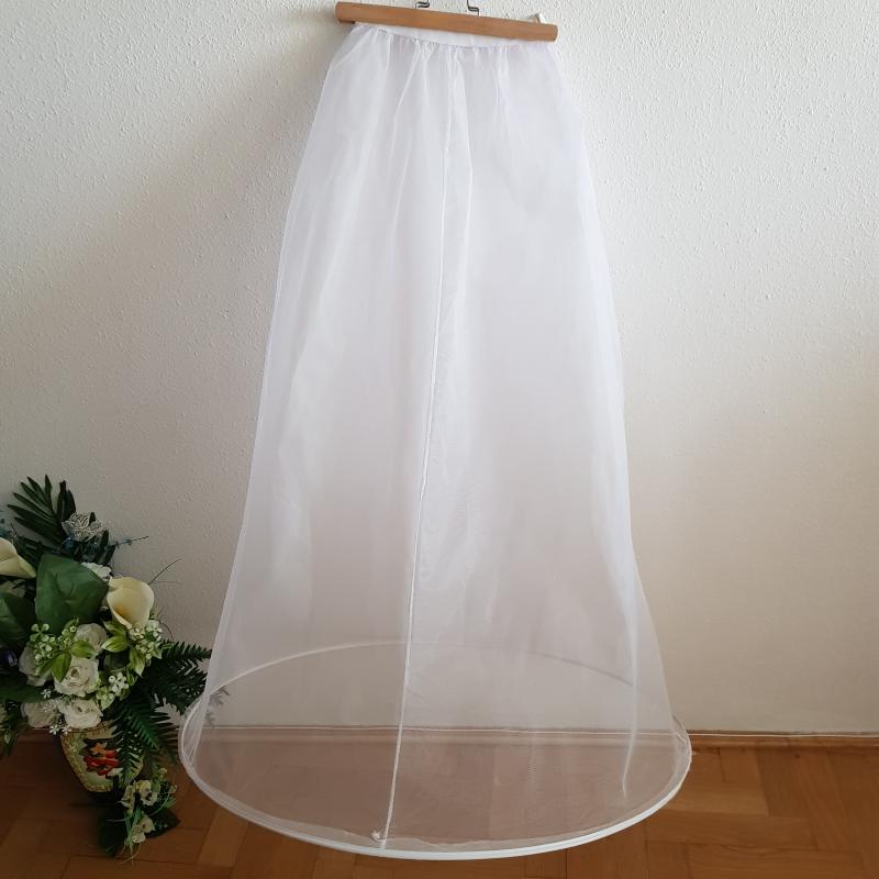 ESKÜVŐ ASZ38A - 1 körös  Ø50cm fehér menyasszonyi alsószoknya, abroncs