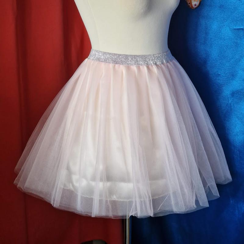 ESKÜVŐ ASZ93 - 4+1 rétegű 45cm-es tüll szoknya csilogós derékkal