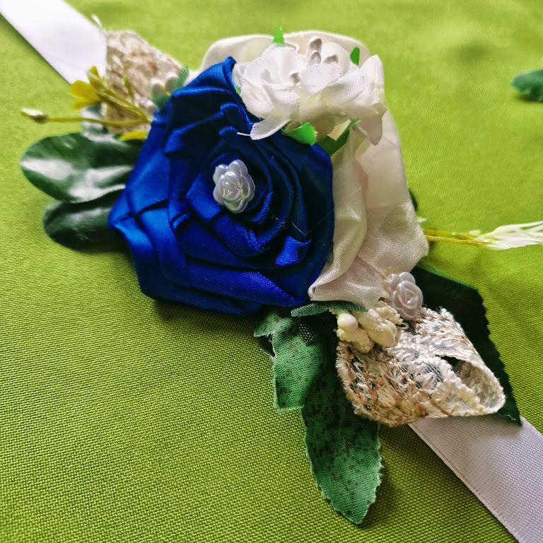 ESKÜVŐ CSD41B - Kék és ekrü árnyalatú csuklódísz