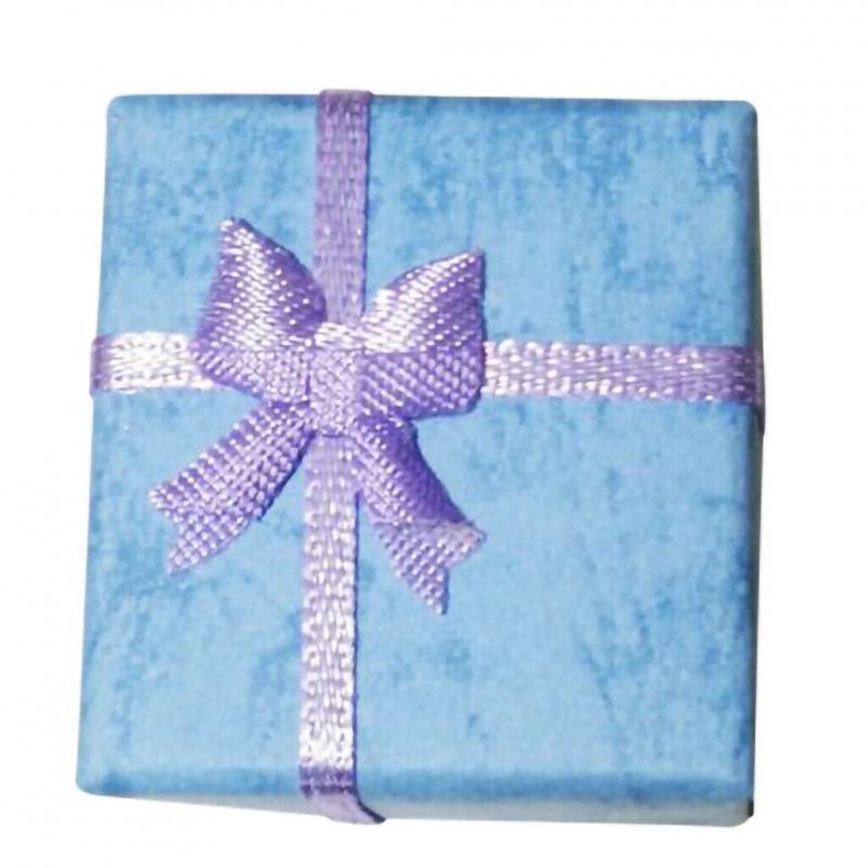 ESKÜVŐ DCS81 - Négyzet formájú gyűrűtartó doboz - világoskék