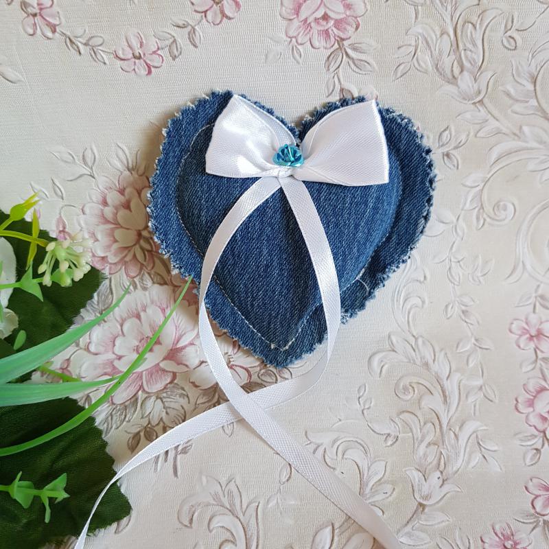 ESKÜVŐ GYP21 - Farmer szív alakú masnis gyűrűpárna