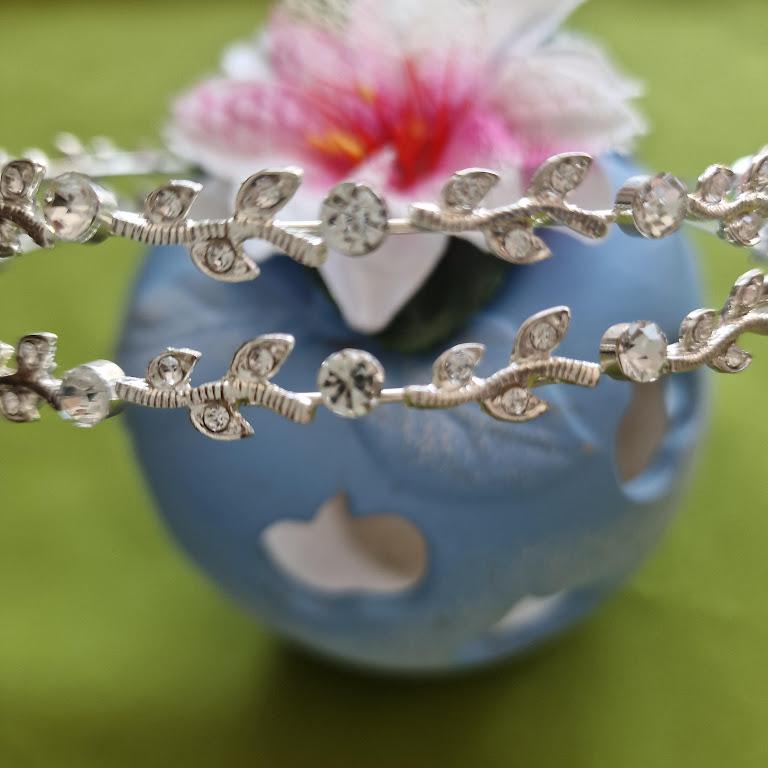 ESKÜVŐ HAD166 - Menyasszonyi strasszköves dupla hajpánt, hajdísz