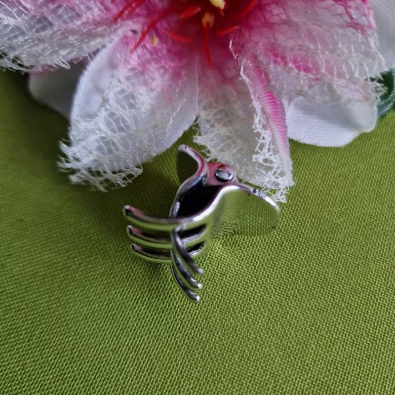 ESKÜVŐ HAD219 - Ezüst színű harapós hajcsat